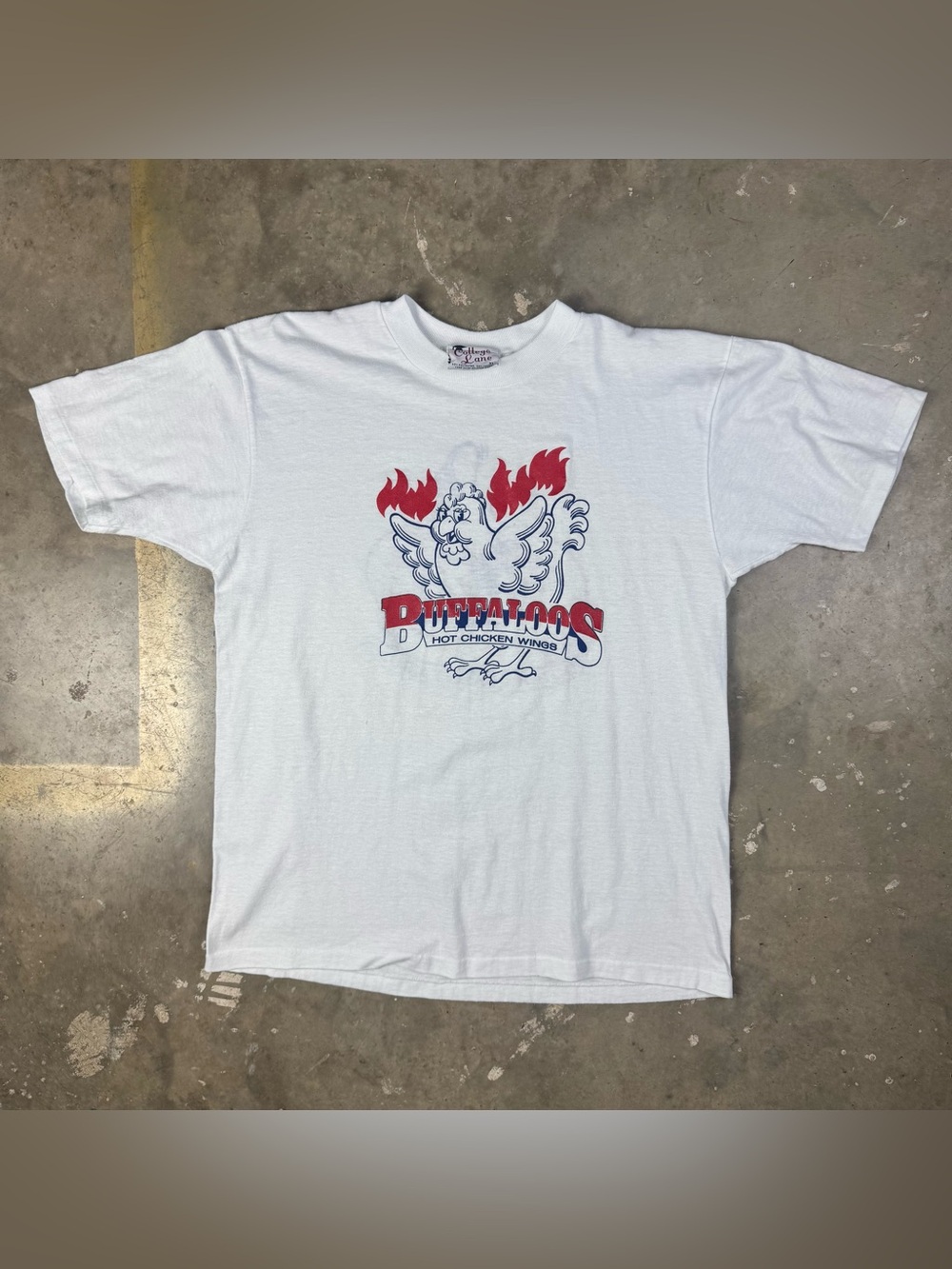 Vintage Chicken T-Shirt XL College Lane Buffaloos Dutch Quality House Wayne Farm